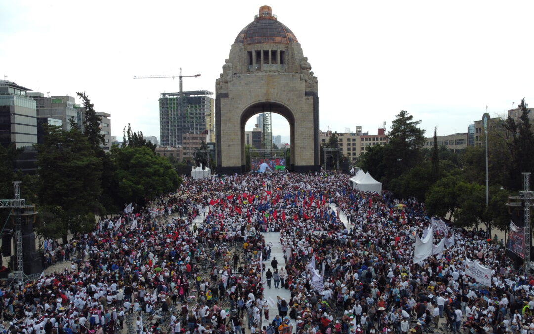 Cerca de 100,000 mil personas!!! en el gran cierre de Adán Augusto López en el monumento a la Revolución.