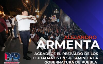 Alejandro Armenta agradece el respaldo de los ciudadanos en su camino a la gubernatura de Puebla