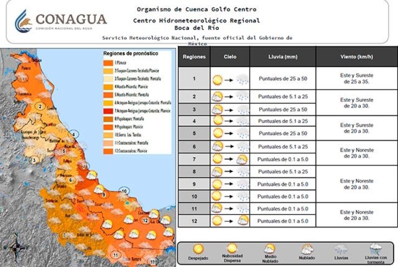 Ambiente diurno caluroso este viernes, se prevén lluvias nocturnas en zonas montañosas