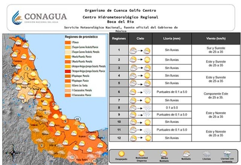 Se espera un Lunes caluroso y seco en mayor parte del Estado